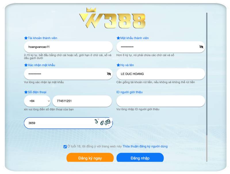 Hướng Dẫn Đăng Ký W388 Để Bước Vào Thế Giới Cá Cược 3 Hướng dẫn đăng ký tài khoản W388 từng bước