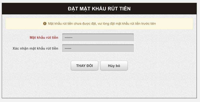 Hướng Dẫn Rút Tiền W388 Nhanh Gọn Và An Toàn Tuyệt Đối 2 Thiết lập mật khẩu rút tiền